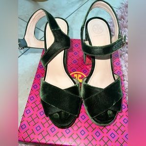 TORY BURCH VELVET HEELS